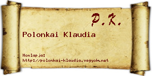 Polonkai Klaudia névjegykártya